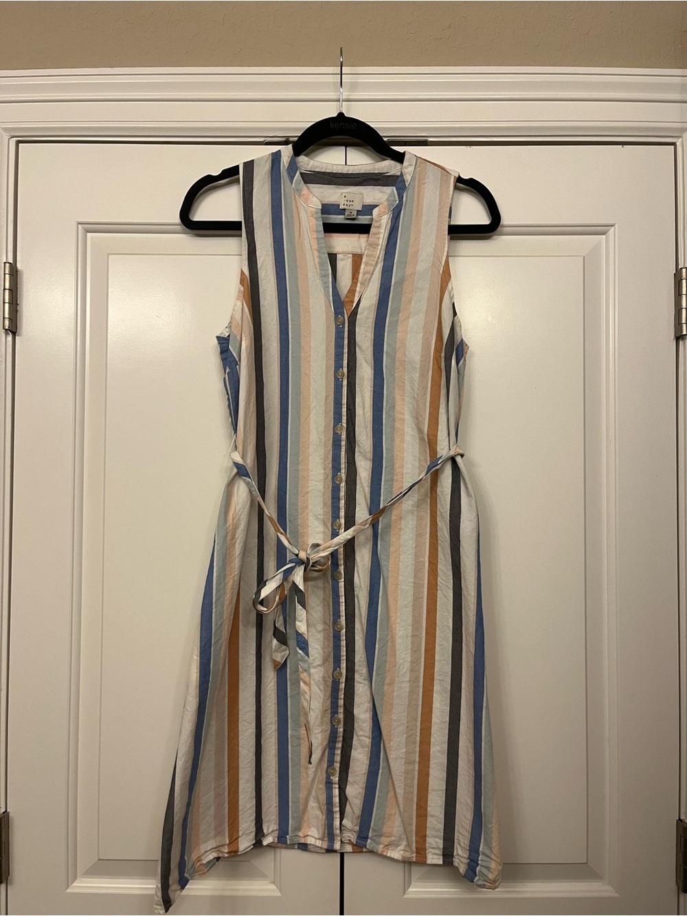 A New Day Striped Sleeveless Dress • Size Medium